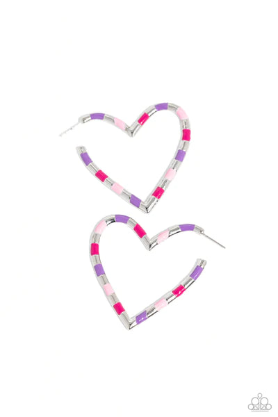 Striped Sweethearts - Pink - By Paparazzi