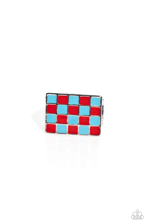 Checkerboard Craze - Red - by Paparazzi