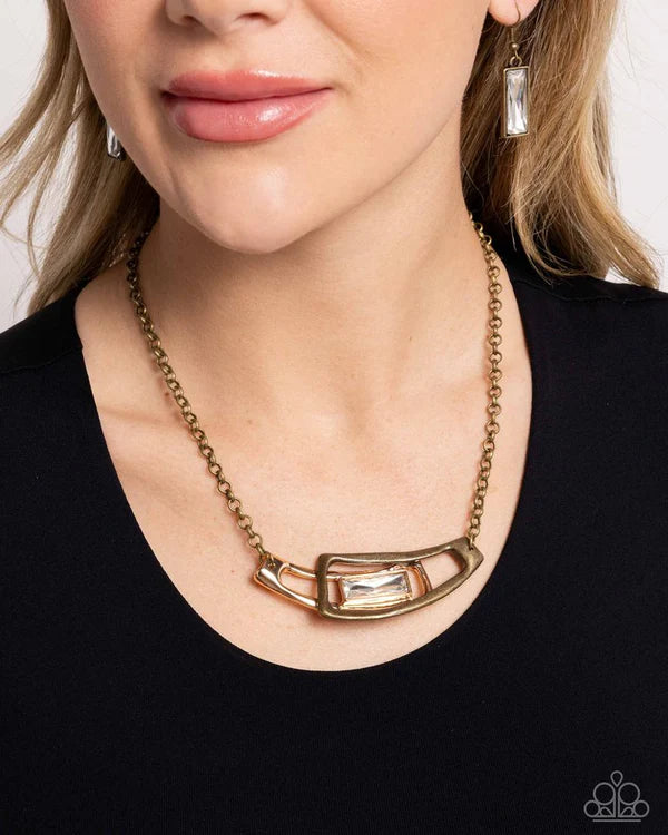 Interlocked Improv - Brass - by Paparazzi