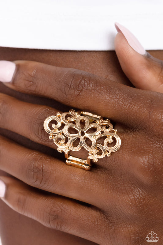 Fantastically Floral - Gold - By Paparazzi