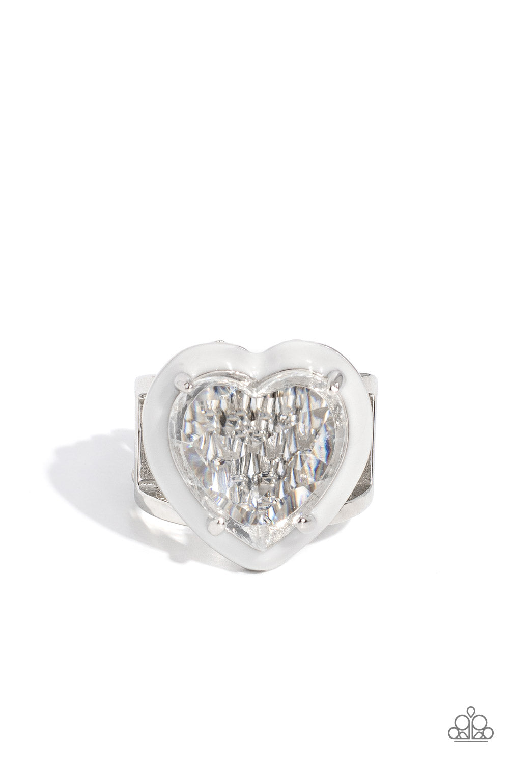 Hallmark Heart - White - by Paparazzi