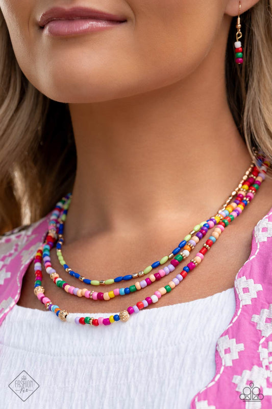 Multicolored Mashup - Gold - By Paparazzi