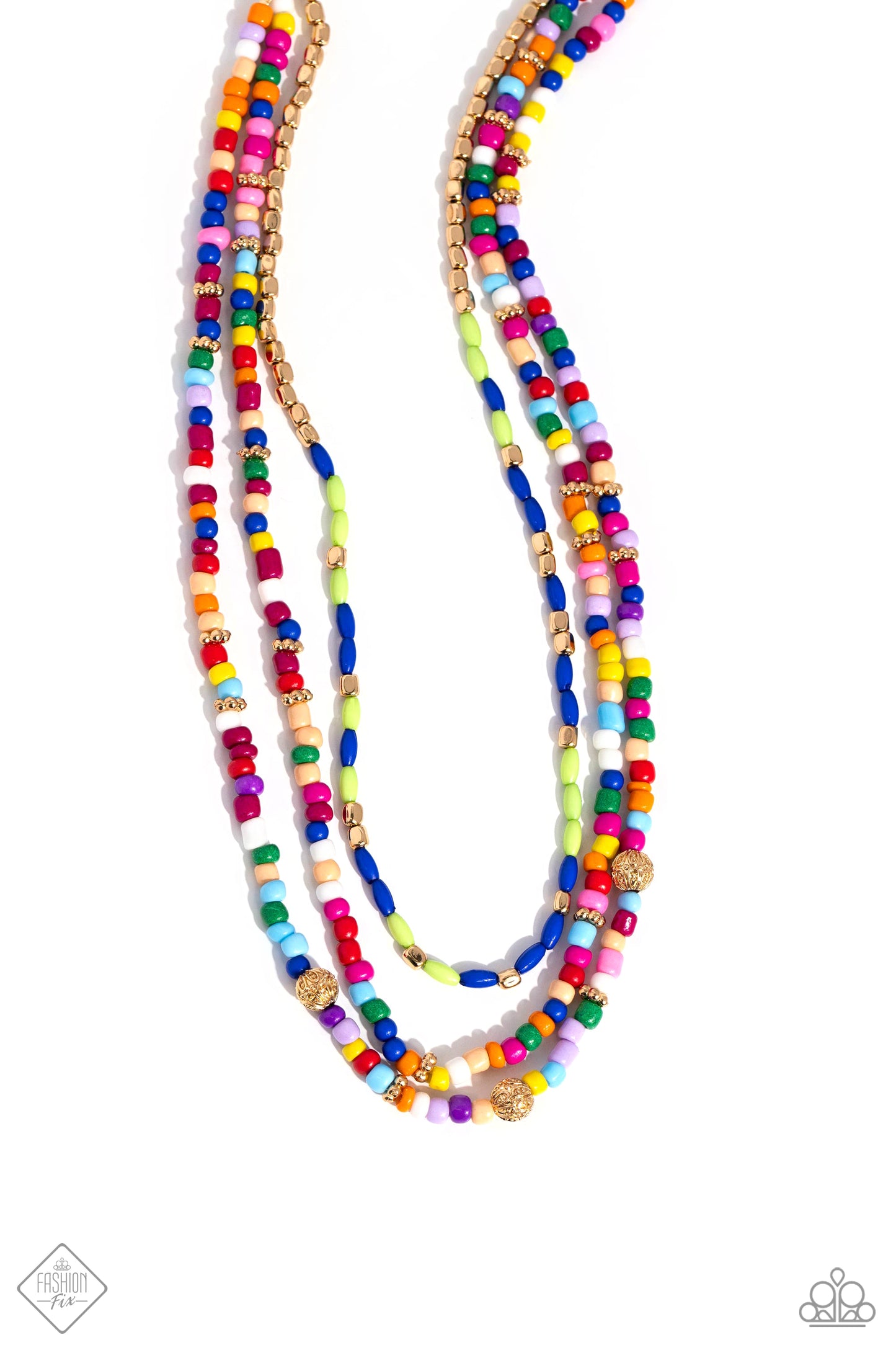 Multicolored Mashup - Gold - By Paparazzi