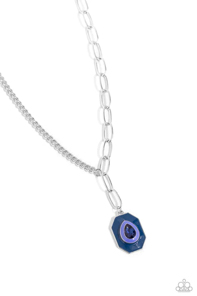 Hexagonal Hallmark - Blue - Paparazzi