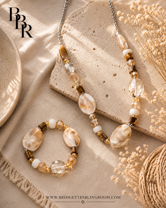The Abstract Accent Set - Brown - by Paparazzi