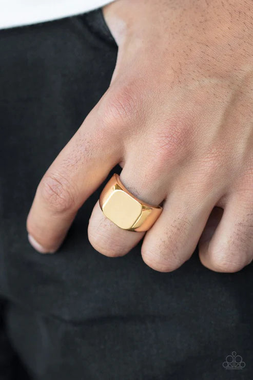 Blanked Out - Gold - by Paparazzi