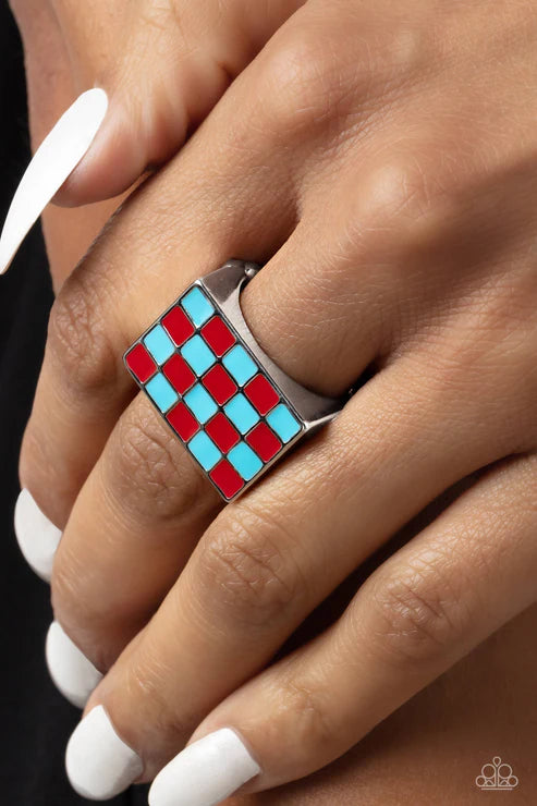 Checkerboard Craze - Red - by Paparazzi