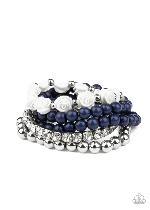 Rose Garden Grandeur - Blue - by Paparazzi