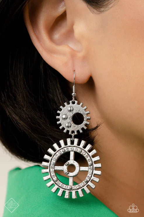 I Have a STEAMPUNK (Earring) - Running Out of STEAMPUNK (Necklace) - 2 Piece Set