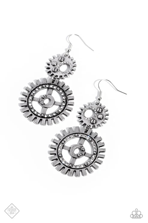 I Have a STEAMPUNK (Earring) - Running Out of STEAMPUNK (Necklace) - 2 Piece Set