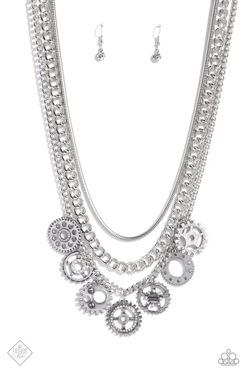 I Have a STEAMPUNK (Earring) - Running Out of STEAMPUNK (Necklace) - 2 Piece Set