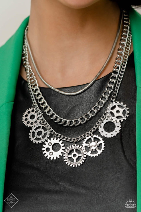 I Have a STEAMPUNK (Earring) - Running Out of STEAMPUNK (Necklace) - 2 Piece Set